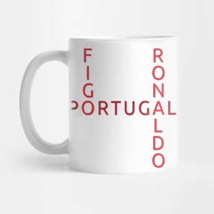 Luis Figo Portugal Cristiano Ronaldo Mug